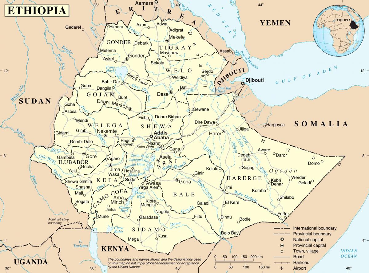 карту в Ефіопії