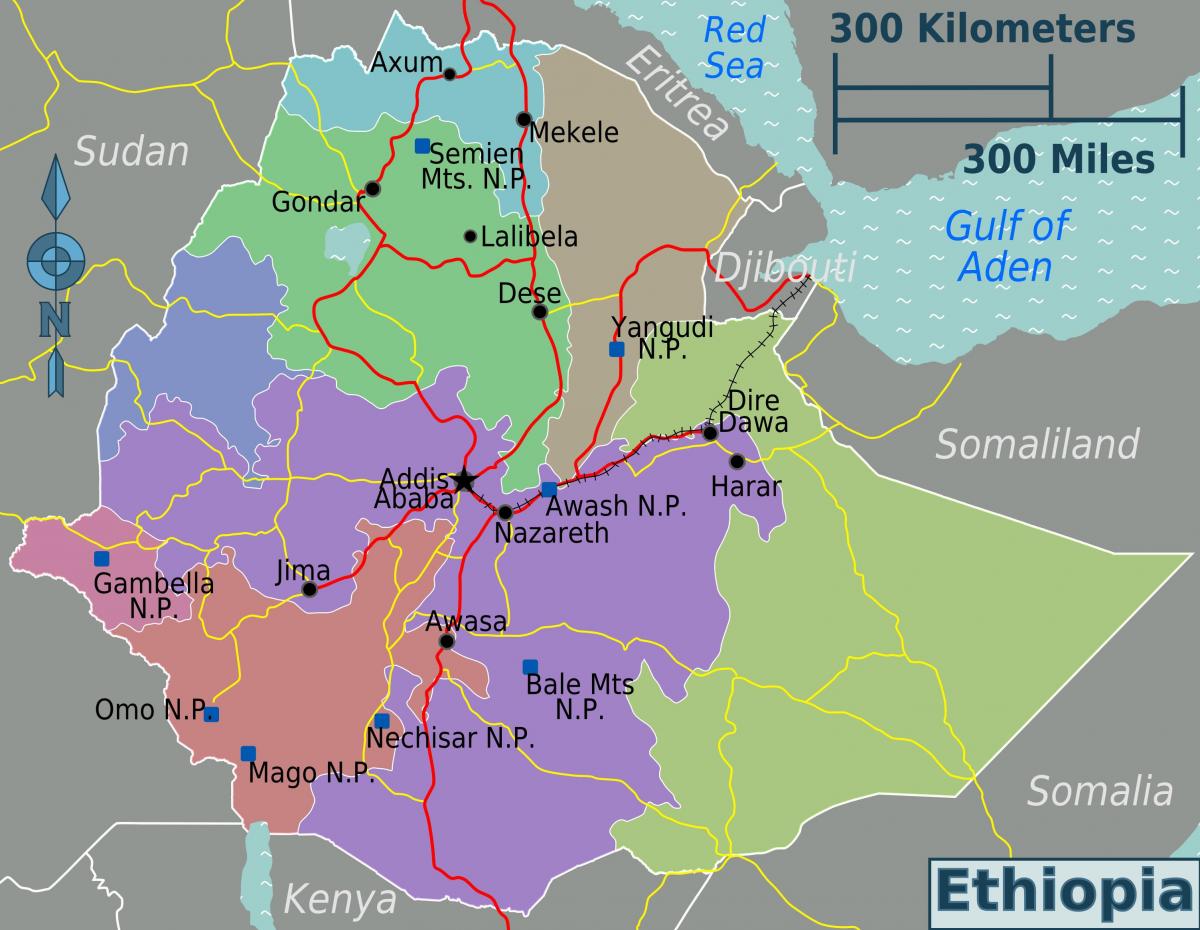 Розташування на карті Ефіопії 