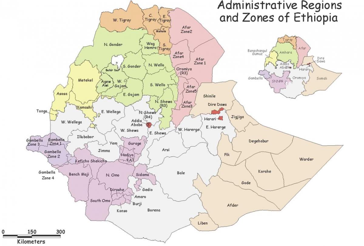 Ефіоп карті регіону