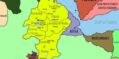 Карта Ефіопської імперії