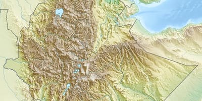 Карта Ефіопські гори
