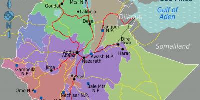 Розташування на карті Ефіопії 