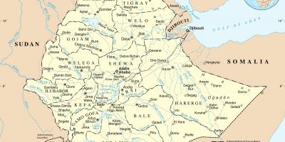 Політична карта Ефіопії